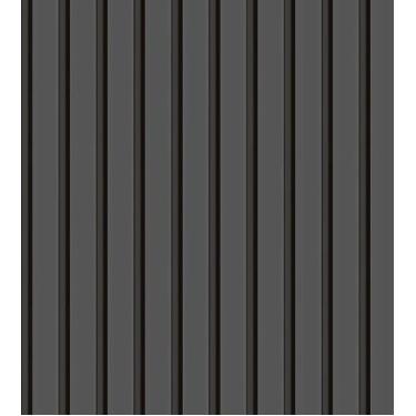 Imagem de Papel de Parede Adesivo Autocolante Estilo Madeira Ripada Cinza Chumbo