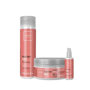 Imagem de Kit Bye Bye Frizz Shampoo 250ml Mascara e Leave-in - Cadiveu