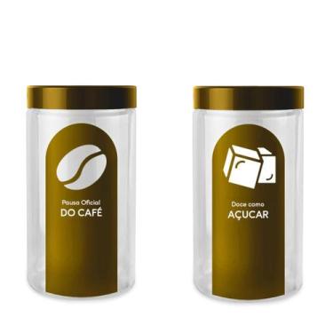 Imagem de Kit Pote de Café e Açucar Linha Gold Premium - PANAMBY