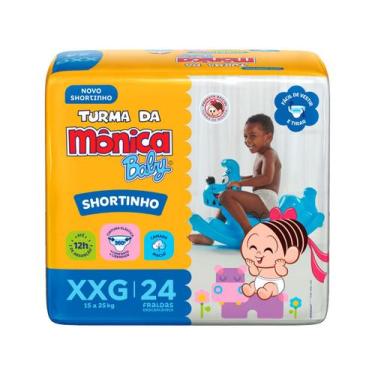 Imagem de Fralda Shortinho Turma da Monica Baby Tam. XXG - 15 a 25kg 24 Unidades