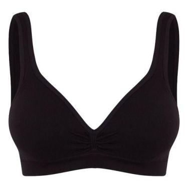 Imagem de Sutiã Top Com Bojo Trifil Daily Sem Costura Original 3294, Preto, P