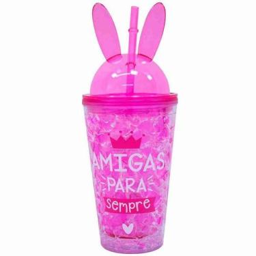 Imagem de Copo Rosa Coelho Congelante 450ml - Projeto Kiwi