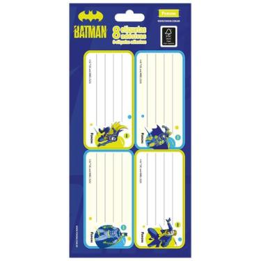 Imagem de Etiqueta escolar adesiva Foroni Batman com 8 etiquetas