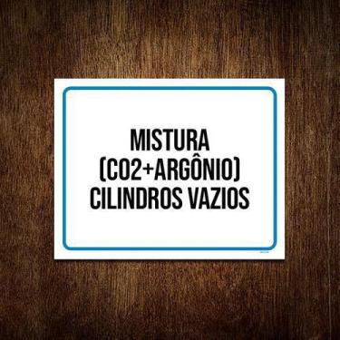 Imagem de Placa Mistura C02 Argônio Cilindros Vios 36X46 - Sinalizo