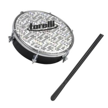 Imagem de Tamborim Preto Injetado Pele Holografica Torelli Tt-405 - Torelli Musi