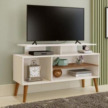 Imagem de Rack TV até 42 Polegadas Pés Madeira Retrô Lyon - Carmolar