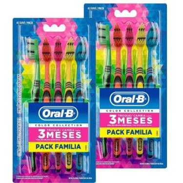 Imagem de Kit 2 Escova Dental Oral-B Color Collection Pack Familiar