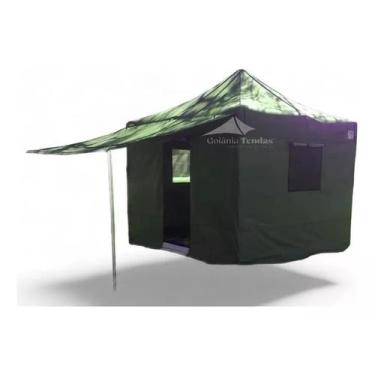 Imagem de Tenda Sanfonada Camping 3x3 Metros Nylon - Goiania Tendas, Verde musgo