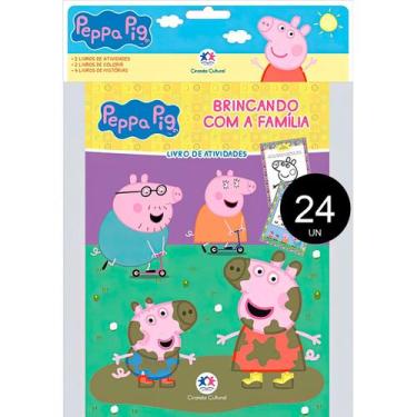Imagem de Peppa Pig - Kit 24 Livrinhos Lembrancinha Sacolinha de Aniversário Fes