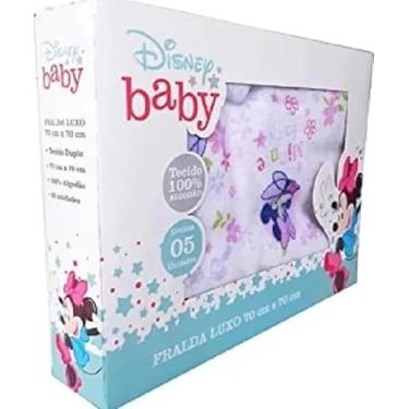 Imagem de Fralda De Pano para Bebê 70x70cm - Disney Baby (Rosa)