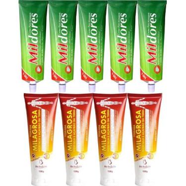 Imagem de Kit 5 Creme Para Massagem Mil Dores 100g + 4 Pomada Massageador Milagr
