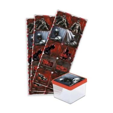 Imagem de 30 Etiquetas Adesivas do Batman Caixinha Lembrança - Fantasias Carol F