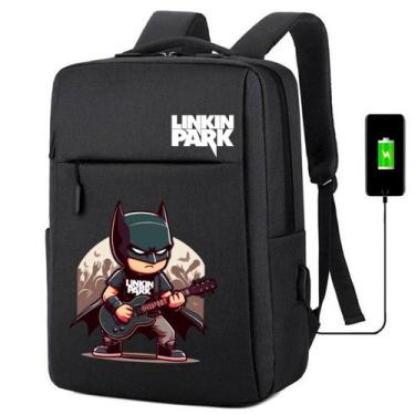 Imagem de Mochila USB Escolar Estampa Infantil Batman Notebooks, Trabalho Escola