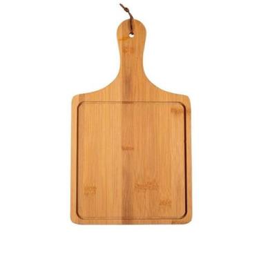 Imagem de Tábua De Corte Legumes Bambu Quadrada 38x22cm Multiuso  - Top Chef