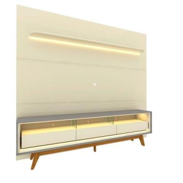 Imagem de Painel Gelius Royal com Rack Requinte 100% MDF largura de 220 cm para 