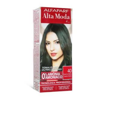 Imagem de Alta Moda Alfaparf Tonalizante 40 Castanho Médio 120g