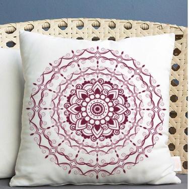 Imagem de Almofada Estampada Mandala 40x40cm Provence Vinho - FASTLAR