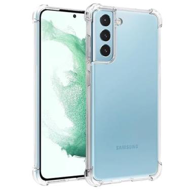 Imagem de Sidande Capa para Galaxy S22 Plus, Capa para Samsung S22+ 5G SM-S906U para meninas e mulheres, capa protetora de telefone fina de TPU flexível transparente transparente para Samsung Galaxy S22+