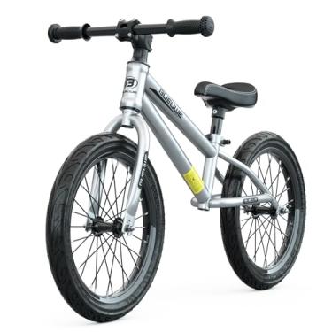 Imagem de GASLIKE Bicicleta de equilíbrio de 40 cm para crianças grandes de 4 a 8 anos, meninos e meninas, bicicleta de treinamento esportivo sem pedal, montagem rápida de pneus pneumáticos de assento ajustável