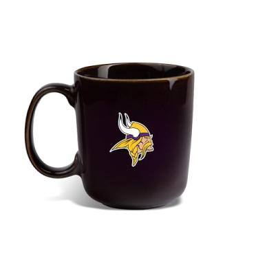 Imagem de The Memory Company Caneca de borda preta artesanal oficialmente licenciada pela NFL - Minnesota Vikings 425 g