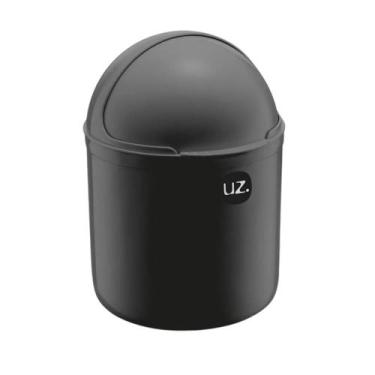 Imagem de Lixeira Pia 4L Banheiro Cozinha Slim Compacta C/Tampa Redondo - Uz, Pr