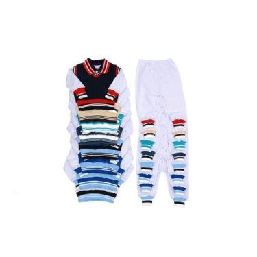 Imagem de Roupa Infantil Kit 4 peças Pagão De Linho Menino - Rizzicomercio, RN, 