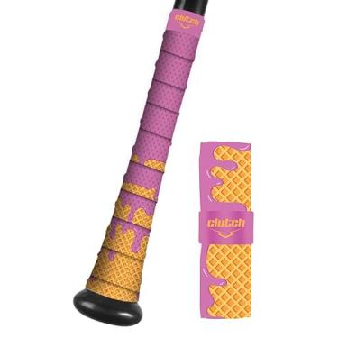 Imagem de Clutch Sports Apparel Fita aderente e aderência de taco de beisebol e softbol – Gotejamento de sorvete rosa