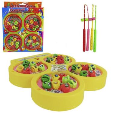 Imagem de Brinquedo Infantil Pescaria Pega Peixe Com Vara e 24 Peixes - Elite