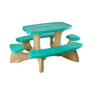 Imagem de Mesinha Infantil de Plástico para Pic-Nic Freso 8 Lugares Rosa, Verde,