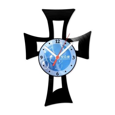 Imagem de Relógio De Parede Disco Vinil Religioso - Cruz - VRE-006 - Modernarte