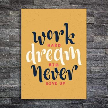 Imagem de Placa Decorativa MDF Frase Sonhar Grande 30x40 - Quartinhos