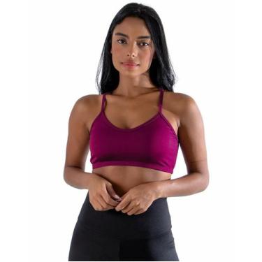 Imagem de Top Fitness Feminino Nadador Alça Fina Academia - JAVA MODAS, Vinho, M