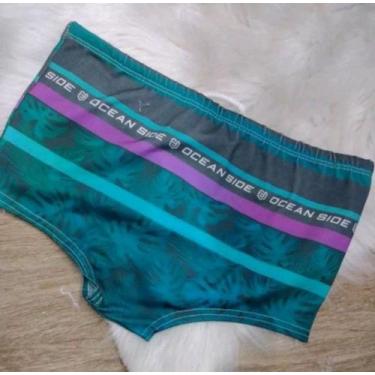 Imagem de Sunga Modelo Boxer Short Adulto Moda Praia - Rainha Fashion, Azul, G