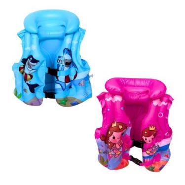 Imagem de kit 2 boia colete infantil inflavel piscina praia para menino e menina