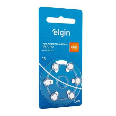Imagem de Pilha Auditiva Elgin Tamanho 13 Pr48 1,4v Com 6 Unidades