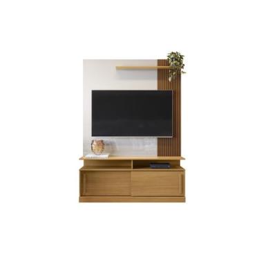 Imagem de Estante Home Chicago Com 2 Portas Rodízios Embutidos TV Até 60" Tauari