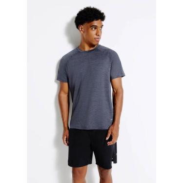 Imagem de Camiseta Esportiva Masculina Texturizada - Hering, XG, Cinza médio