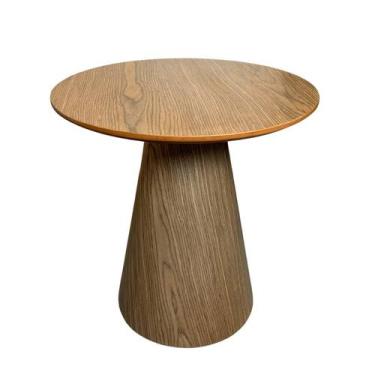 Imagem de Mesa Cone Lateral em Lamina Natural Nogueira  Tampo 41 cm - Personal D