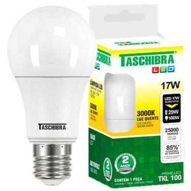 Imagem de Lampada Led Bulbo 17w Branco Quente 3000K Amarela Bivolt - TASCHIBRA