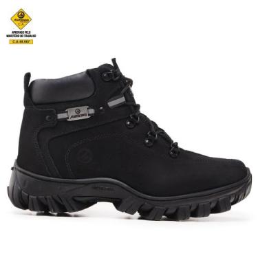 Imagem de Coturno Masculino com CA Bota Couro Legitimo - Tornile, Preto, 40