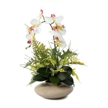 Imagem de Orquídea Artificial Decorativa Com Vaso e Complementos - Floralis