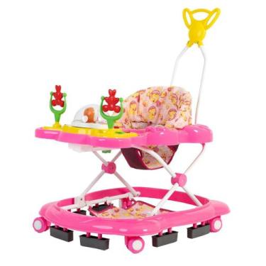 Imagem de Andador musical megaluxo infantil rosa jumbobaby