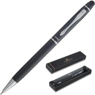 Imagem de Caneta Esferográfica Viena Esfera Preta com Detalhes Cromados - CROWN