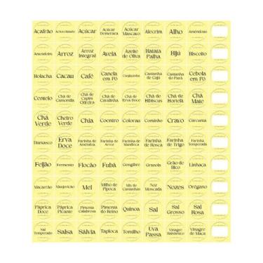 Imagem de 80 Etiquetas Adesivas Para Potes Alimentos e Temperos Cozinha - Tecton