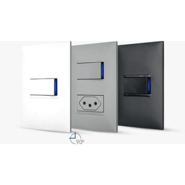 Imagem de Kit Conjunto 4x4 Tomada Dupla 10A Pial Plus+(mais) - legrand