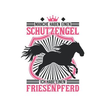 Imagem de Friesenpferd Notizbuch: Friesenpferd Reiterin Schutzengel Friese Pferd / 6x9 Zoll / 120 ausfüllbare Seiten Seiten