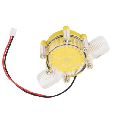 Imagem de Micro Gerador Micro-hidro Gerador de Energia Hidrelétrica Amarelo Dc Bomba de Fluxo de água Com Turbina Estrutura Sólida (F50 5V amarelo transparente)