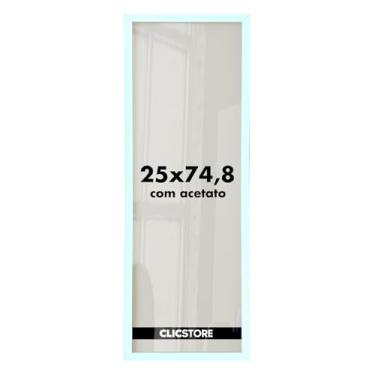 Imagem de Moldura Quadro 25x74 cm p/Quebra Cabeça Grow Puzzle 500 peças Game Office Decoração Parede Sala Escritório com Acetato (Branco)