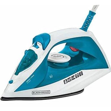 Imagem de Black Decker Ferro de Passar Roupa, com Vaporizador, Base Antiaderente, Azul e Branco, Modelo FX2100, 110V