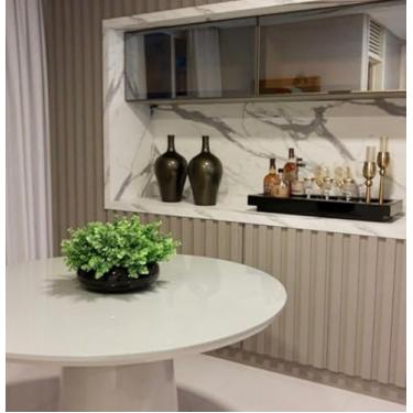 Imagem de Bandeja Grande Vidro Preto Decoração Luxo Casa 60x30